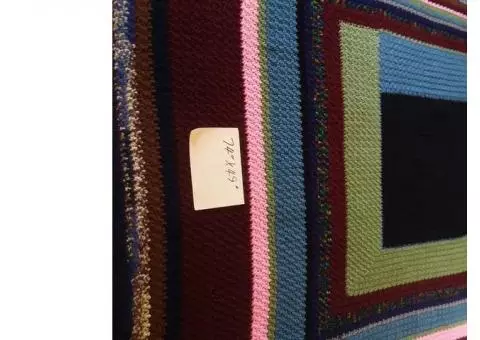 Hand Crocheted Blanket - 74X49