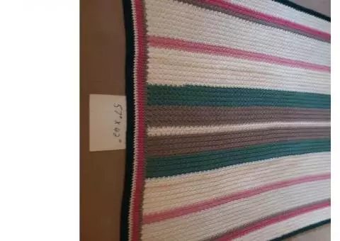 Hand Crocheted Throw - 57X42